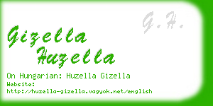 gizella huzella business card